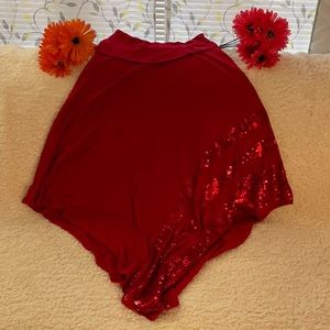 Selling TanJay red poncho size large